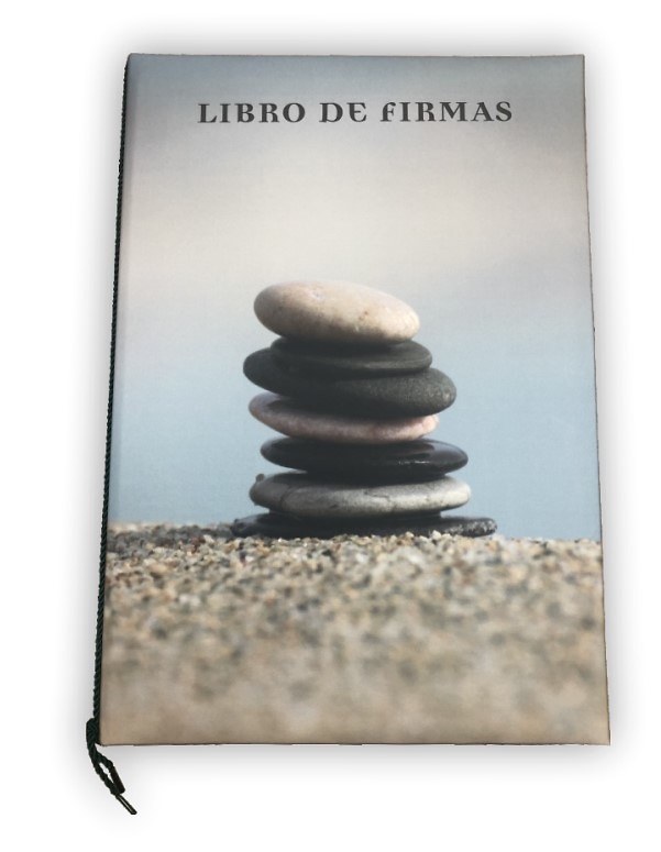 LIBRO FIRMAS CON IMPRESION DIGITAL PIEDRAS 